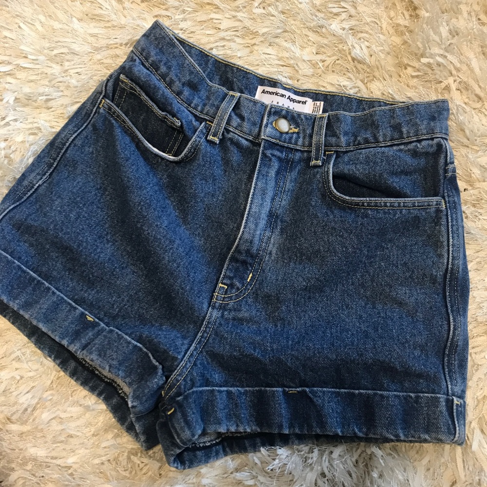 American Apparel High-waisted Denim Shorts